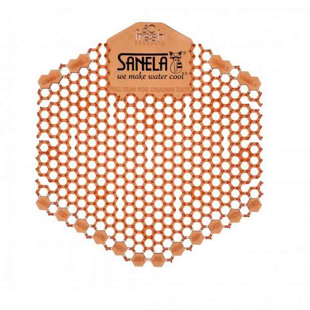Sanela - Vonné sítko do pisoáru mango, oranžové SLA 11