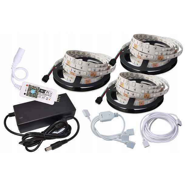 Set Led pásek Rgb 15 m WiFi Ios Android