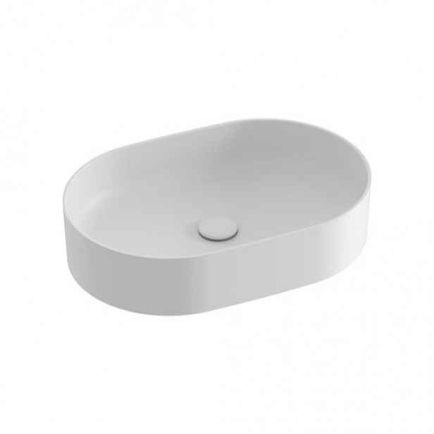 Umyvadlo na desku Ravak Ceramic Slim 55x37 cm bílá matná mat bez přepadu XJX0E155000