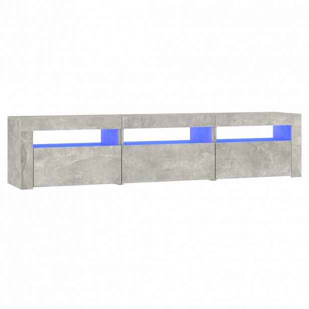 vidaXL TV skříňka s LED osvětlením betonově šedá 180x35x40 cm