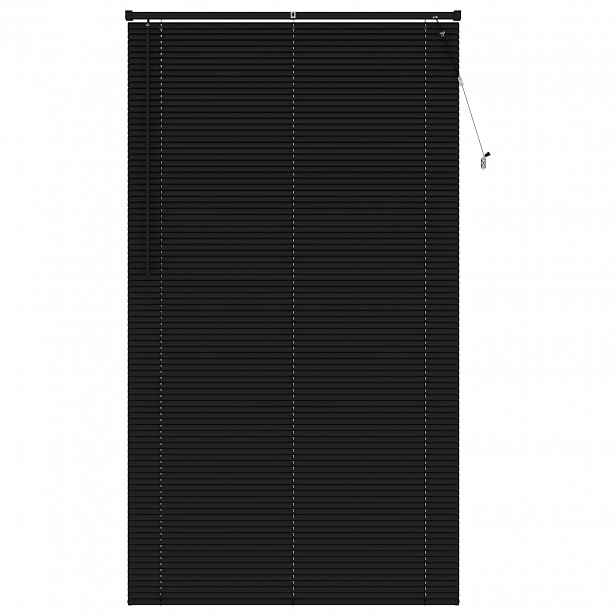 vidaXL Venet školní žaluzie Černý 213 x 110 cm 25 mm PVC