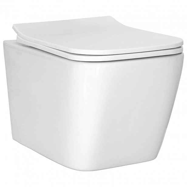 vidaXL Závěsné WC Keramika Bílá