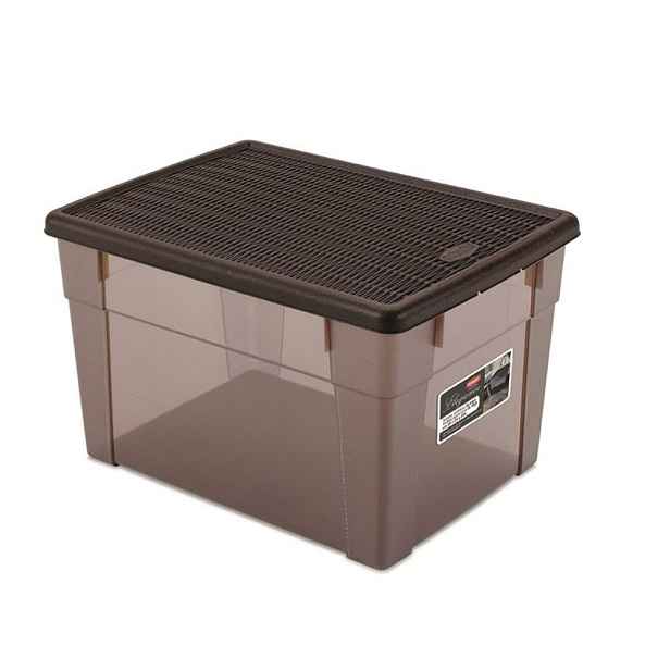 box 20,0l+víko 39x29x24cm hnědý ELEGANCE-XLhigh