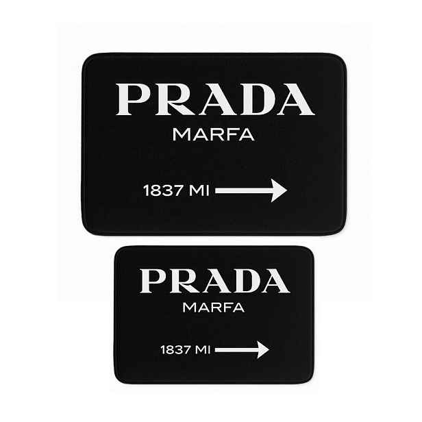 Černé sametové koupelnové předložky v sadě 2 ks 60x100 cm Prada – Mila Home