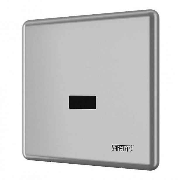 Sanela - Nerezový splachovač pisoáru s infračervenou elektronikou ALS, síťové napájení SLP 02K