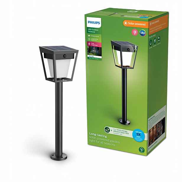 Solární Lampa Led lampa Philips Nissa Zahradní zapichovací sloupek 50 cm Snímač pohybu