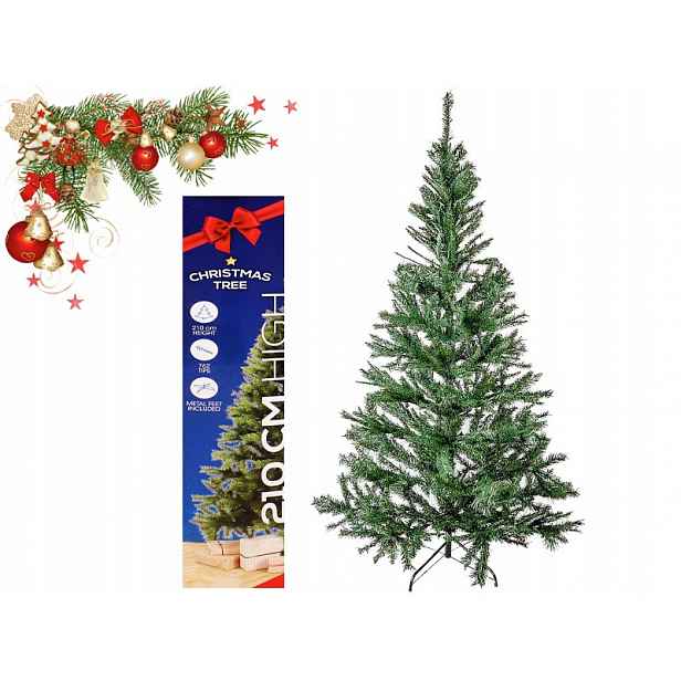 Umělý Vánoční Stromek Se Stojanem Zelený 210cm