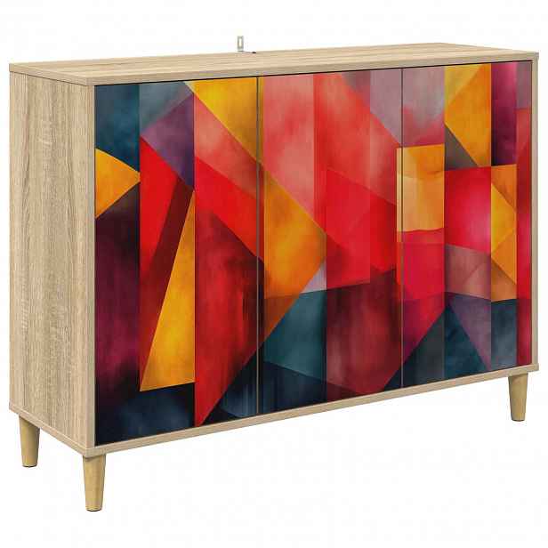 vidaXL Servírovací skříň HEESCH Sonoma 102 x 33 x 75 cm