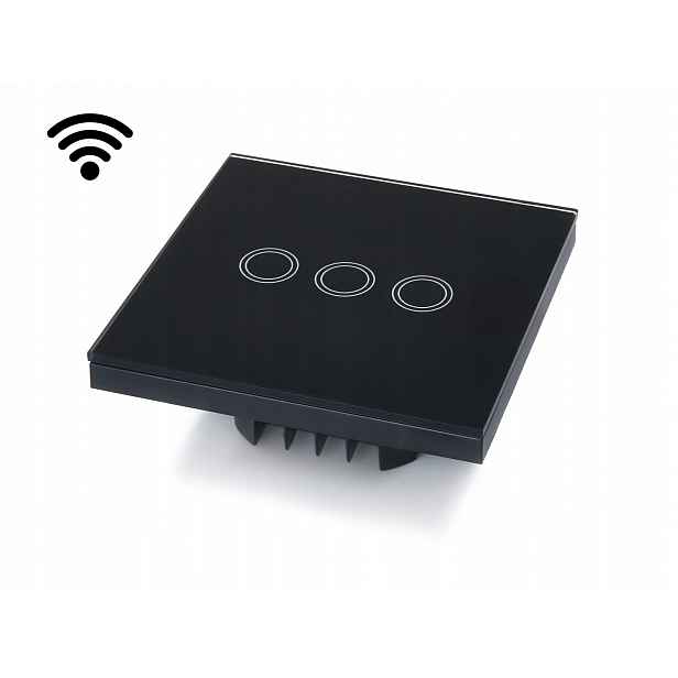 Dotykový spínač světla skleněný trojitý Wifi Bianka