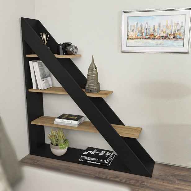 Knihovna Pisagor - Black, Oak