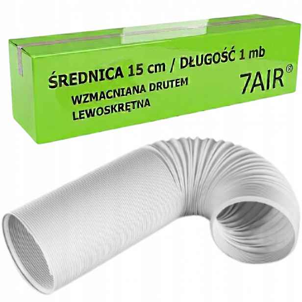 Trubka Pro Přenosnou Klimatizaci Na Komínové Okno 15 CM 1 M Vyztužená Drátem
