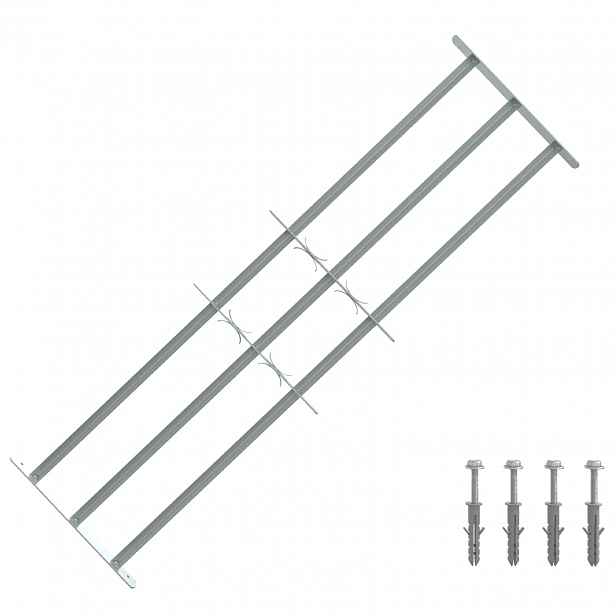 vidaXL Bezpečnostní mříž na okna se 3 příčkami 3 ks 930-1740 mm