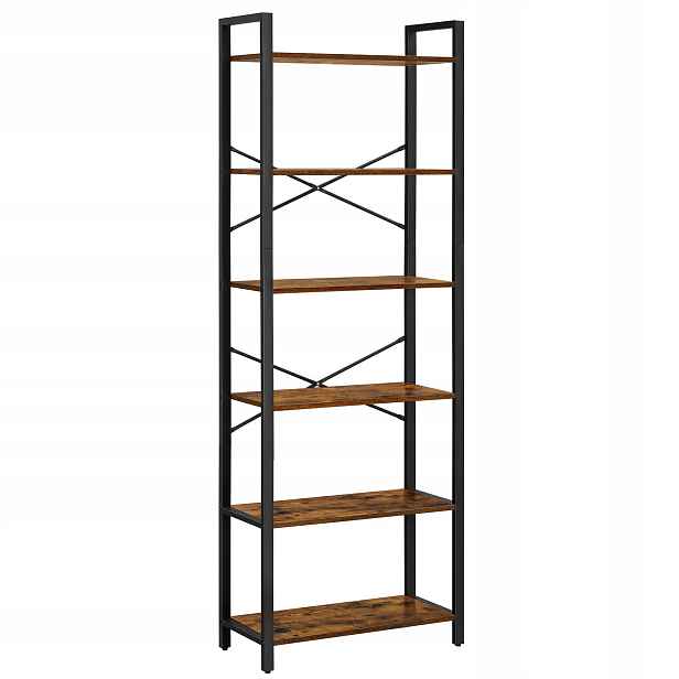 Loftový regál knihy vitrína 186 cm Industriální