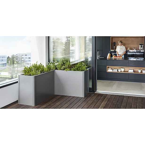 Truhlík Biohort BELVEDERE MAXI L150, šedý křemen metalíza