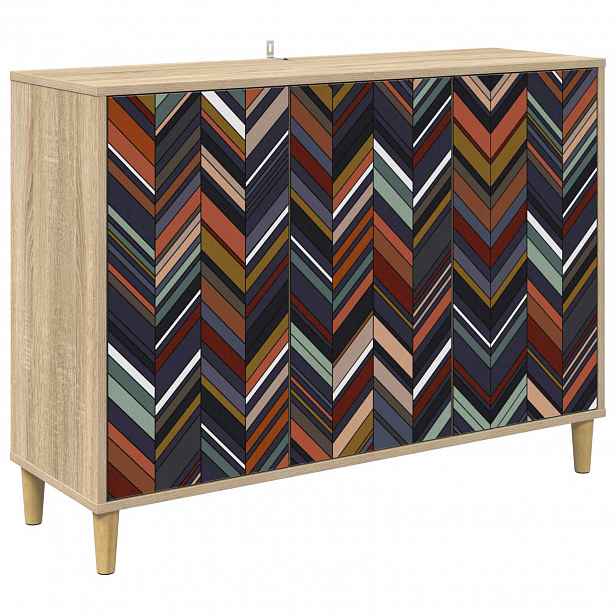 vidaXL Servírovací skříň OMMEN Sonoma 102 x 33 x 75 cm