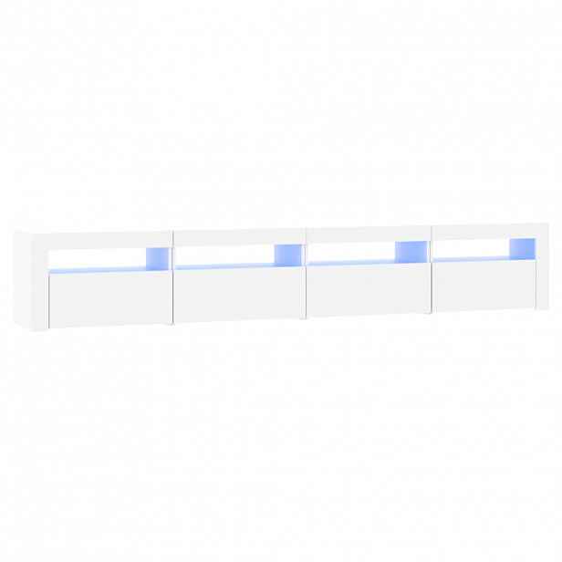 vidaXL TV skříňka s LED osvětlením bílá 240x35x40 cm