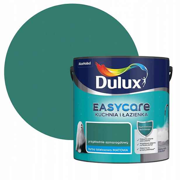 Dulux Easy Kuchyně Koupelna Příklad smaragdová 2,5L Mat Barva Na Stěnu