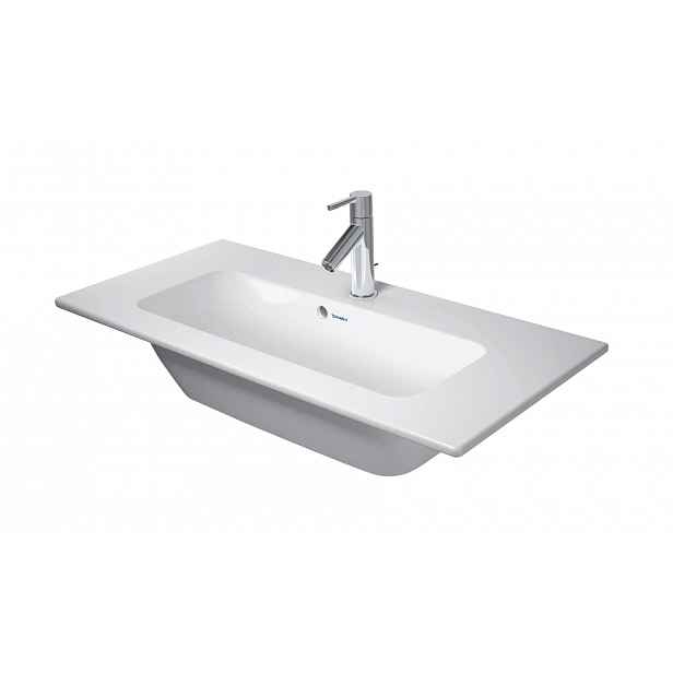 Duravit ME by Starck - Umyvadlo 83x40 cm, s přepadem, otvor pro baterii, DuraShield, bílá 234283AA00