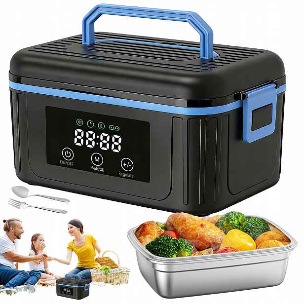 Elektrický Obědový Box Termoska Na Jídlo 60 W 1500 ML Do Kanceláře Školy Taška
