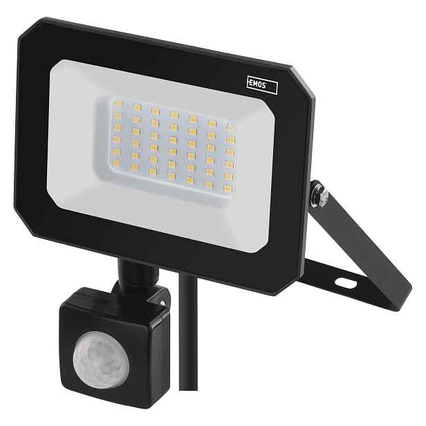 Emos Simpo Led reflektor s Pir čidlem 30 W, 4000 K, černý