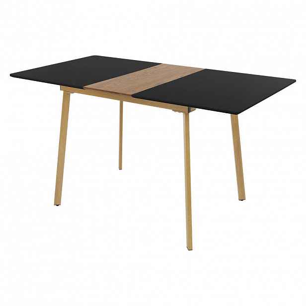 ML-DESIGN ROZTAHOVACÍ JÍDELNÍ STŮL černý ze dřeva 110/140 x 75 x 76,5 cm