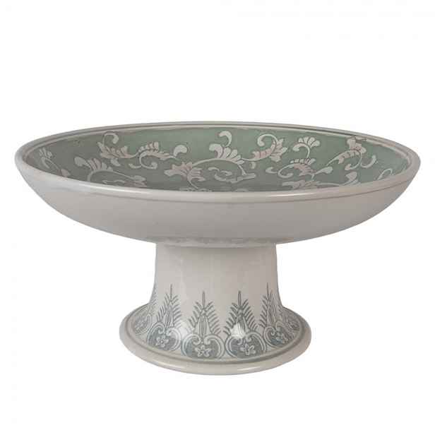 Porcelánová mísa na noze Vintage Unique L - Ø 32*15 cm Clayre & Eef