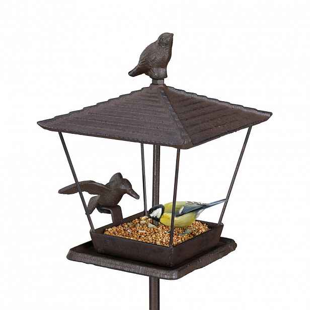 Relaxdays KRMÍTKO hnědé litina se zemním bodcem 115 cm