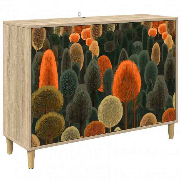 vidaXL Servírovací skříň ZAANDAM Sonoma 102 x 33 x 75 cm