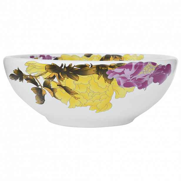 vidaXL Umyvadlo na desku vícebarevné kulaté Φ 41 x 14 cm keramika