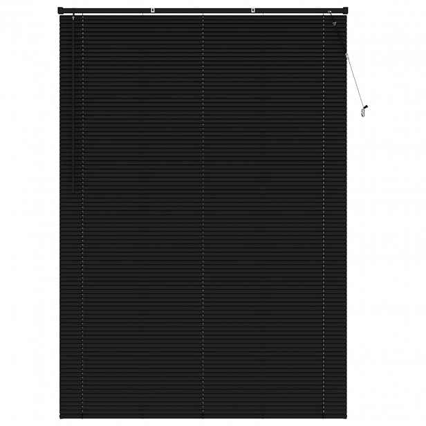 vidaXL Venet školní žaluzie Černý 213 x 140 cm 25 mm PVC