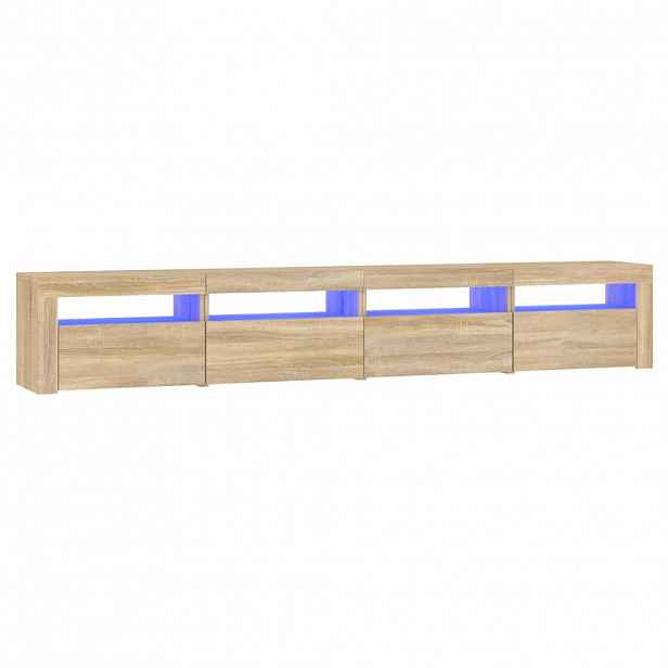 vidaXL TV skříňka s LED osvětlením dub sonoma 240x35x40 cm