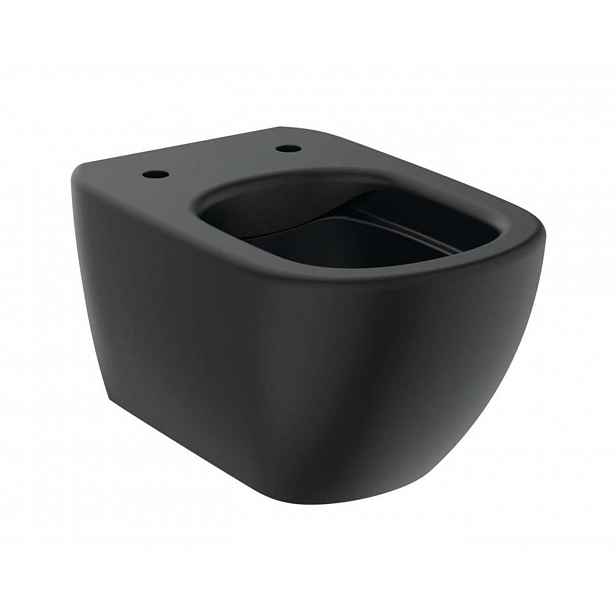 Ideal Standard Tesi - Závěsné WC, RimLS+, hedvábná černá T4932V3