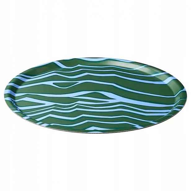 Ikea Bastua Marimekko podnos, modrá/zelená, 43 cm