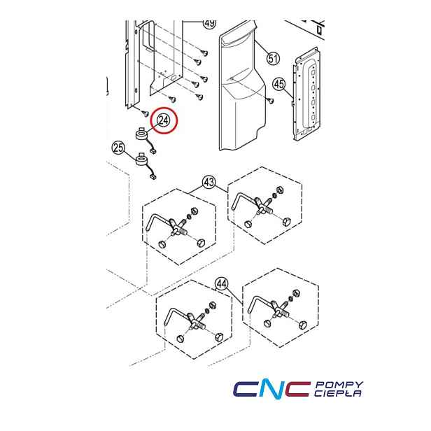 Panasonic CWA43C2579 cívka expanzního ventilu bílá V-Coil klimatizace