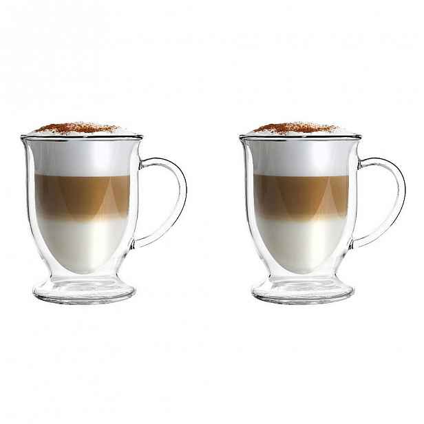 Sada 2 dvoustěnných hrnků na latte Vialli Design, 250 ml