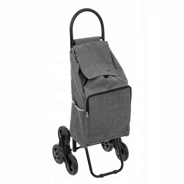 Taška Na Nákupy Vozík Na Kolečkách šedá 36 l 36x43