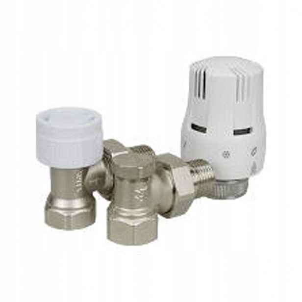 Termostatický úhlový radiátorový set 1/2" Smart Tycner