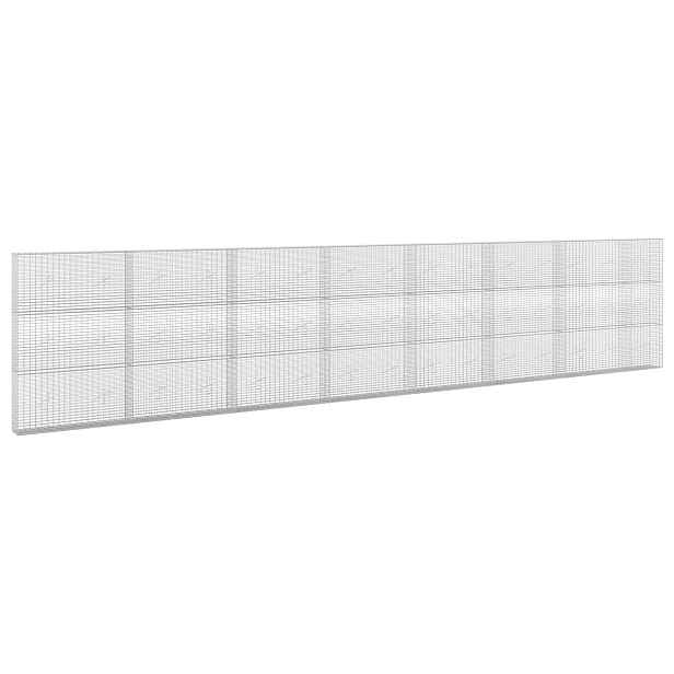 vidaXL Gabion s drátem 3,5 mm a sítem 5x2,5 cm 750x20x150 cm