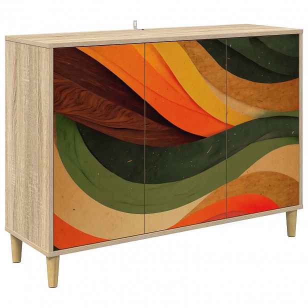 vidaXL Servírovací skříň BONN Sonoma 102 x 33 x 75 cm Kompozitní dřevo