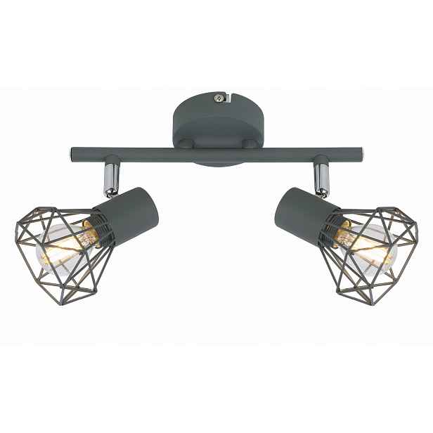 Candellux Stropní Svítidlo Verve Šedá Kovová 2xE14 Ažurová lampa