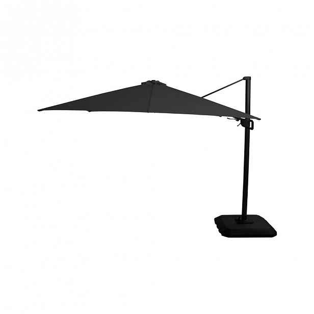 Černý slunečník Hartman Deluxe, ø 300 cm