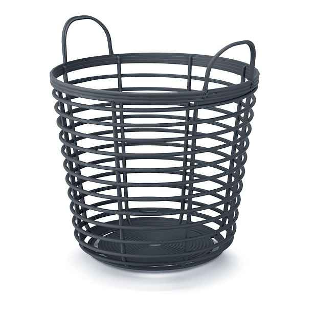 Prosperplast Koš s uchy Zania antracit, varianta 43 cm