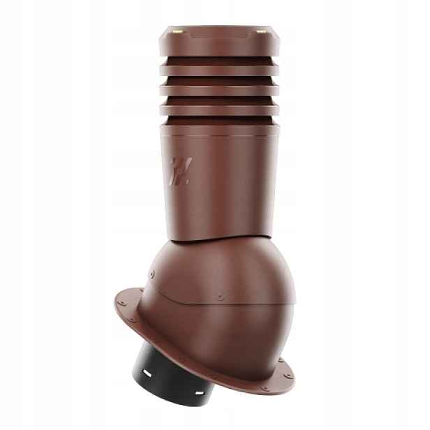 Větrací komín Ecoline fi125 na ploché krytiny Bronz 8017