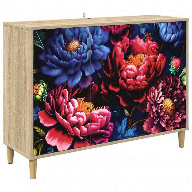 vidaXL Servírovací skříň KIEL Sonoma 102 x 33 x 75 cm Kompozitní dřevo