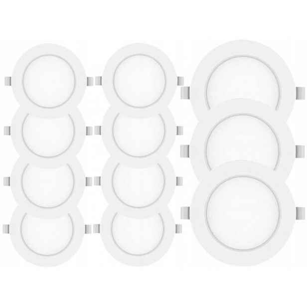 11x plochá lampa, zapuštěné svítidlo, panel Slim Led 6W, barva studená 6500K