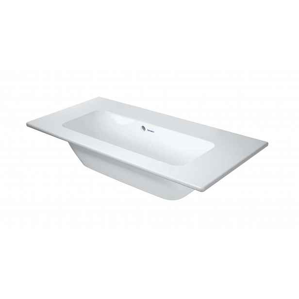 Duravit ME by Starck - Umyvadlo 83x40 cm, s přepadem, bez otvoru pro baterii, DuraShield, matná bílá 234283AC60