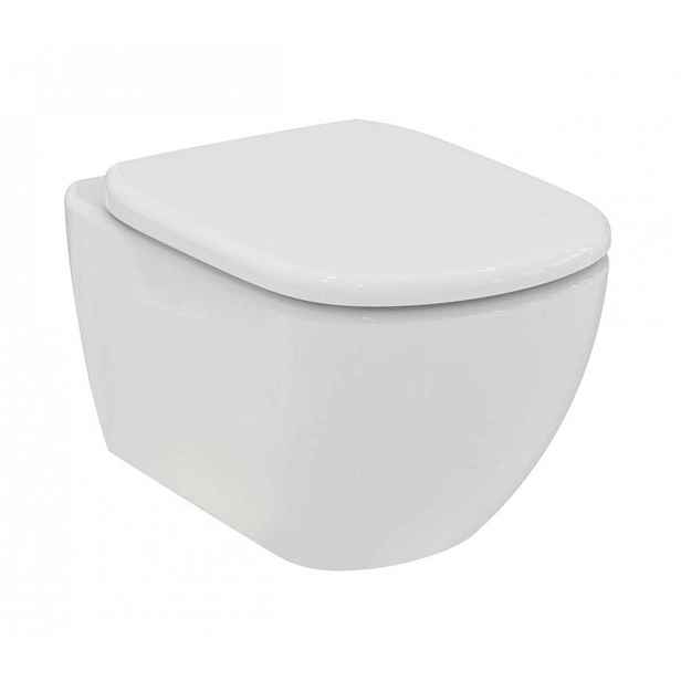 Ideal Standard Tesi - Závěsné WC se sedátkem SoftClose, RimLS+, bílá T536101