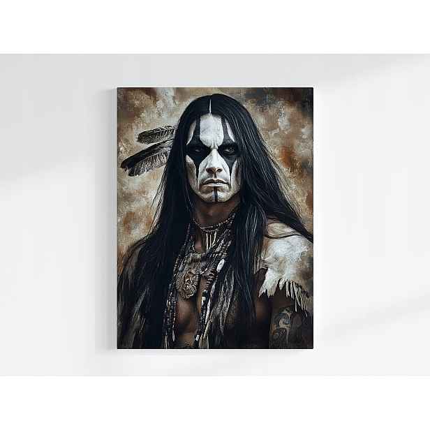 Plakát Postava Portrét Indián Bojovník Náčelník Etno 75x100