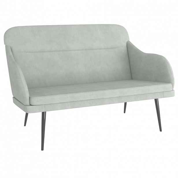 vidaXL Lavice světle šedá 110 x 76 x 80 cm samet