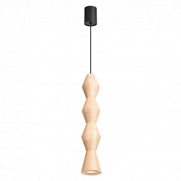 Závěsná lampa Kubbe velká, dřevěné boho osvětlení, skandinávská, Sollux